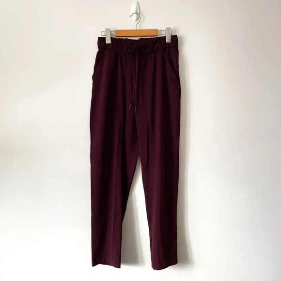 Lululemon Keep Moving  Pant Burgundy Cassis Size 6 - Picture 5 of 8